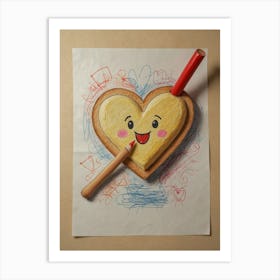 3d Heart Art Print