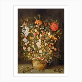 Flowers In A Basket Art Print