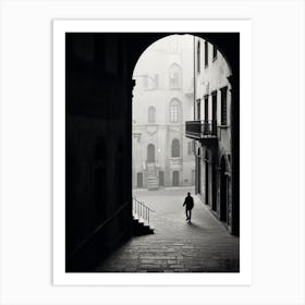 Bergamo, Italy,  Black And White Analogue Photography  1 Art Print
