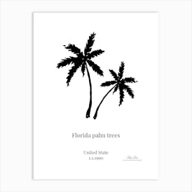 Florida Palm Trees Art Print