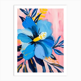 Blue Hibiscus 4 Art Print