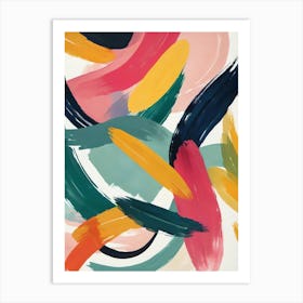 Abstract Brushstrokes 1 Art Print