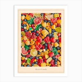 Jelly Retro Candy Pattern Poster Art Print