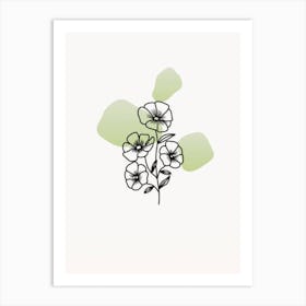 Black And White Flowers 1 Art Print