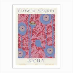 Flower Market Sicily Art Print