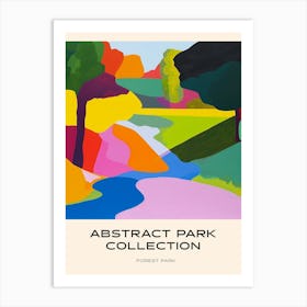 Abstract Park Collection Poster Forest Park St Louis 4 Art Print