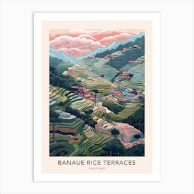 Banaue Rice Terraces Philippines Travel Poster Art Print