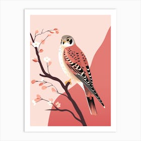 Minimalist American Kestrel 2 Illustration Art Print