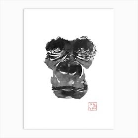 Gorilla Face Art Print