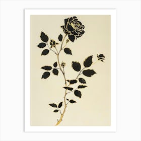 Black Rose Art Print