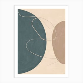 Abstract Line Circles Art Print