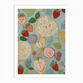 Fruit And Flowers Art Print