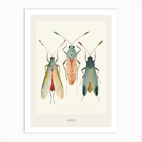 Colourful Insect Illustration Aphid 8 Poster Art Print