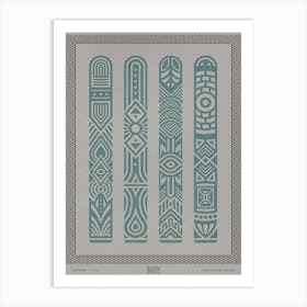 Totums Blue Art Print