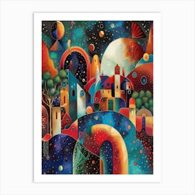 The City Of Dreams Style Abstract Art Print