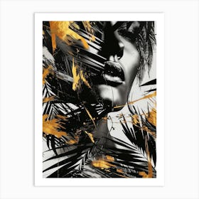 Gold And Black 116 Art Print