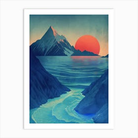 Sunset Over The Ocean 82 Art Print