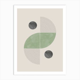 Green Geometric Modern graphic Design Art Print