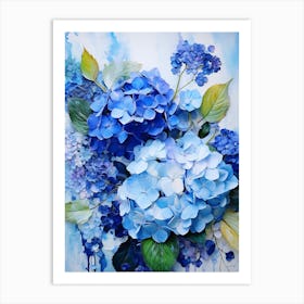 Blue Hydrangeas 5 Art Print