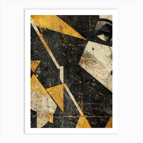 Black And Yellow 5 Art Print