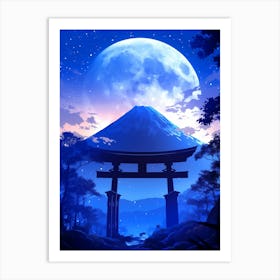 Moon And Moonlight Art Print