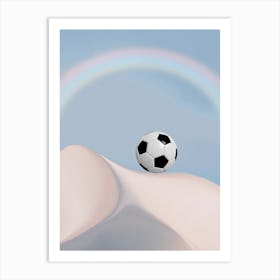 Mirage Rainbow Football Theme Art Print