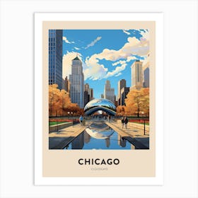 Cloudgate 4 Chicago Travel Poster Art Print