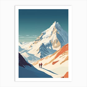 Portillo   Chile, Ski Resort Illustration 3 Simple Style Art Print
