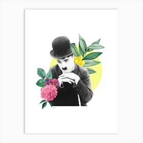 Charlie Chaplin Collage Art Print