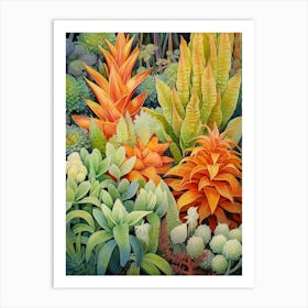 Tropical Plant Painting Haworthia Art Print
