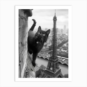 Kitty in Paris Art Print