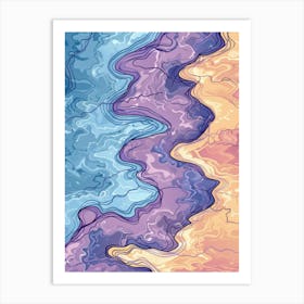 Abstract Watercolor Background 8 Art Print