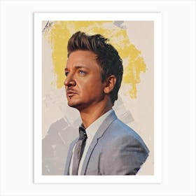 Jeremy Renner Retro Collage Movies Art Print