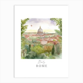 Italy, Rome Storybook 6 Travel Poster Watercolour Art Print