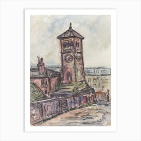 The Old Clock Tower At The Railway Works, 11th Feb 2024 Art Print