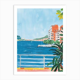 Travel Poster Happy Places Santander 5 Art Print