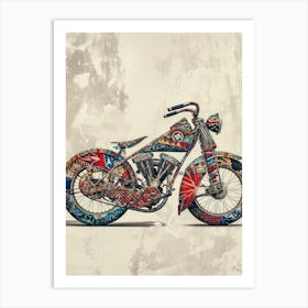 Vintage Colorful Scooter 35 Art Print