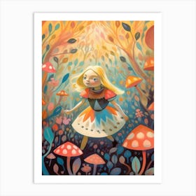 Alice In Wonderland Colourful Storybook 2 Art Print
