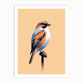 Elegant Sparrow Simplicity Art Print