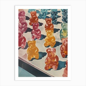 Gummy Bears Retro Advertisement Style 1 Art Print