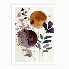 Flowers Watercolor Abstract Art Print