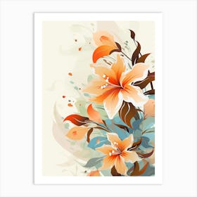 Poppy Whispers: Delicate Floral Wall Décor Print Art Print