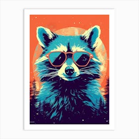 Raccoon Wearing Sunglasses 2 Art Print
