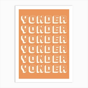 Yonder Poster for Rodeo Wall Art, Howdy Art Print, Retro Western Prints, Texas Home Decor, Printable Wild West Art Art Print