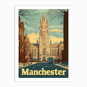 Aihrgdesign A Vintage Travel Poster Of Manchester Featuring T 2c3b3000 4595 4af2 B031 2a47b542f9fb 1 Art Print