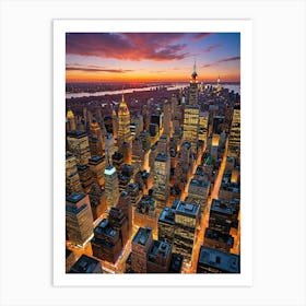 Towering Giants and Bustling Crowds Art Print