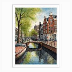 Amsterdam Canal Art Print