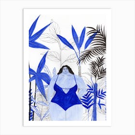 Blue Jungle Art Print