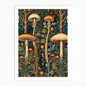 William Morris Mushrooms In The Forest Art Print