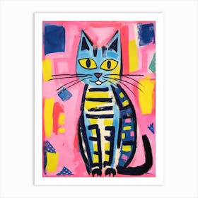 Blue Cat 12 Art Print